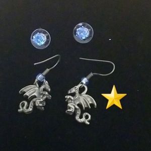 Blue & gold dragon set
